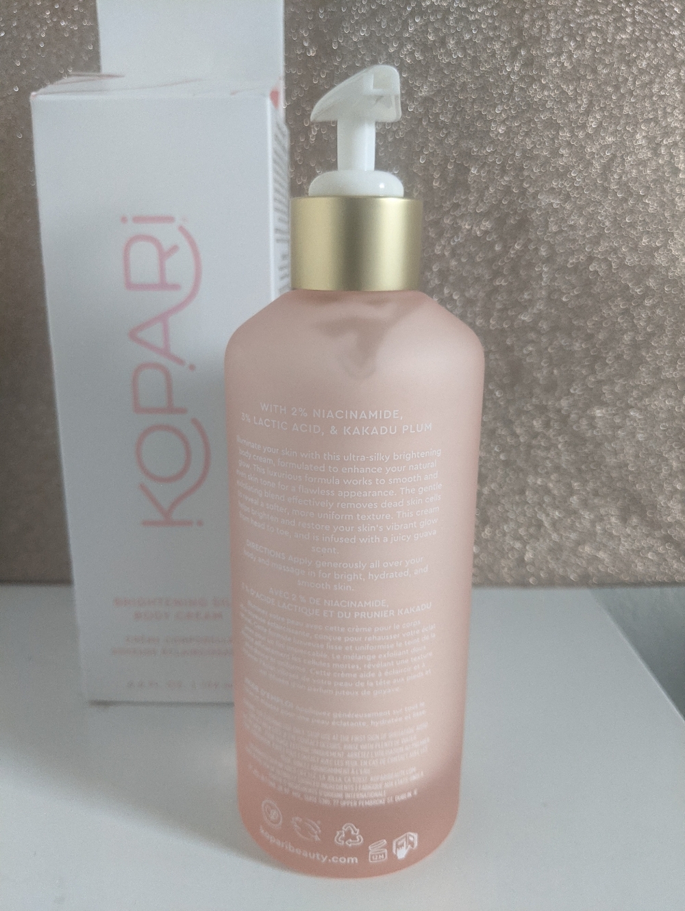 Kopari Brightening Silk Body Cream - White with Blush Pink Logo - Picture 5 of 11
